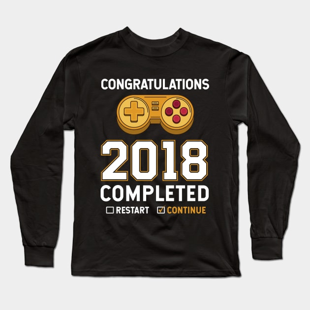 2018 Completed Video Game Funny T-shirt Long Sleeve T-Shirt by TeeLovely